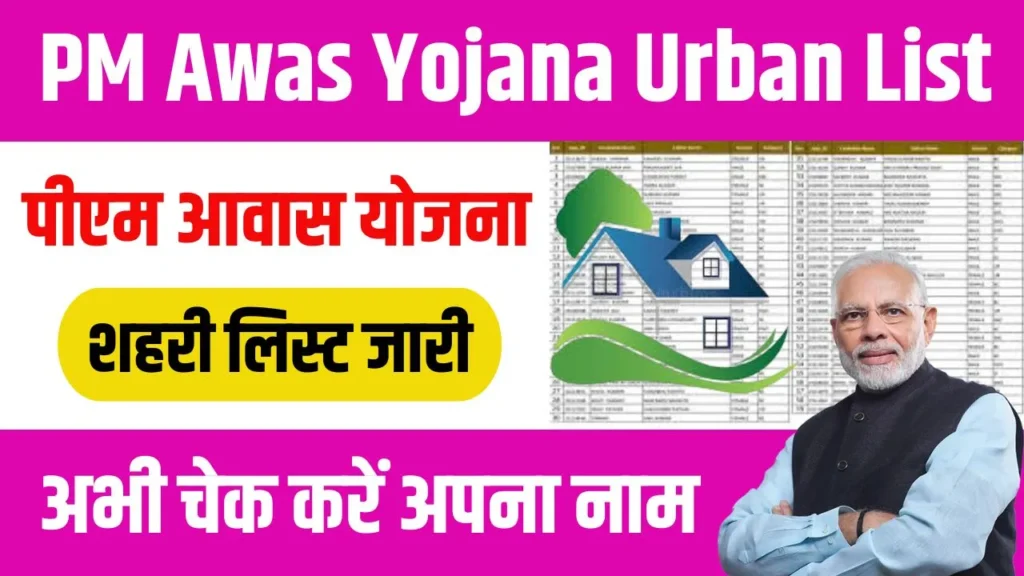 PM Awas Yojana Urban List 